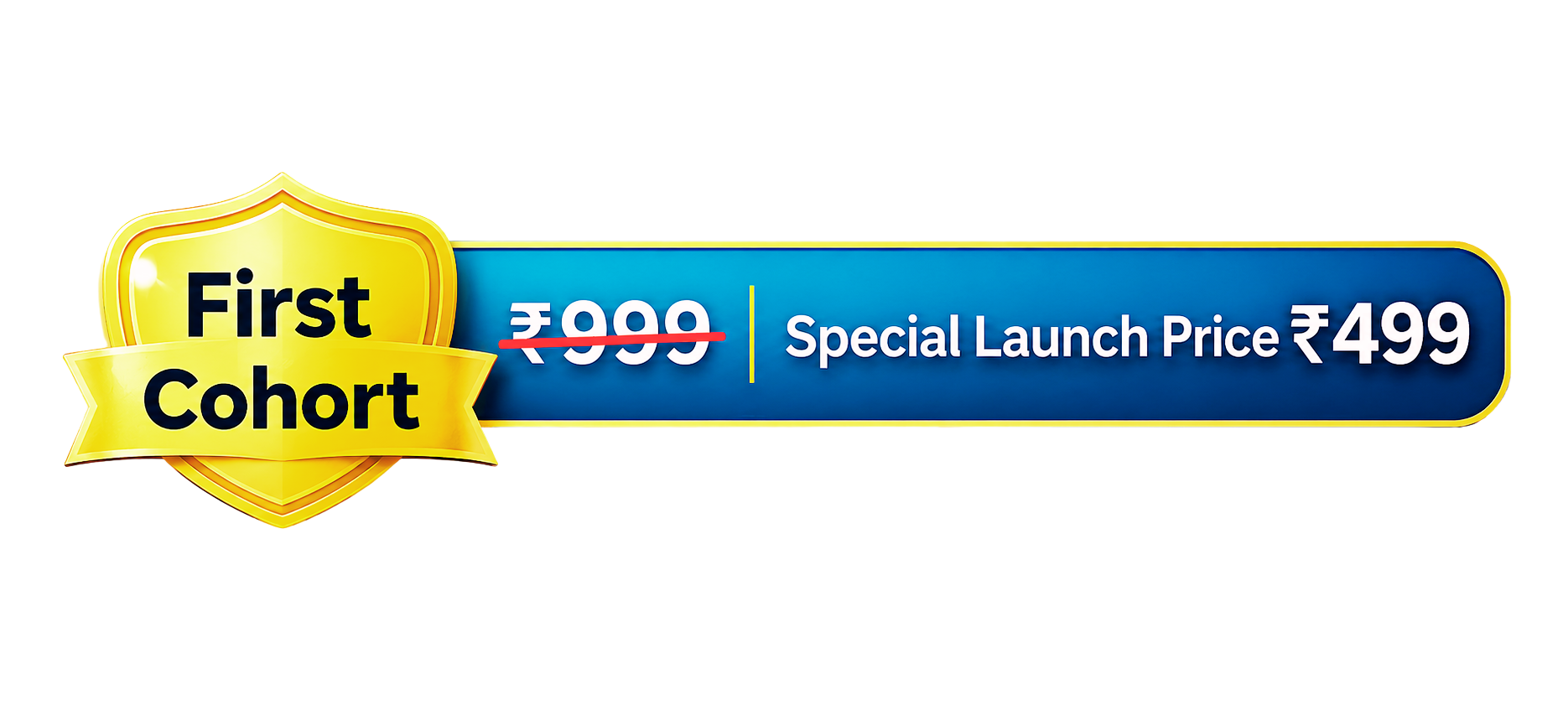 First Cohort Special Launch Price ₹499, original price ₹999